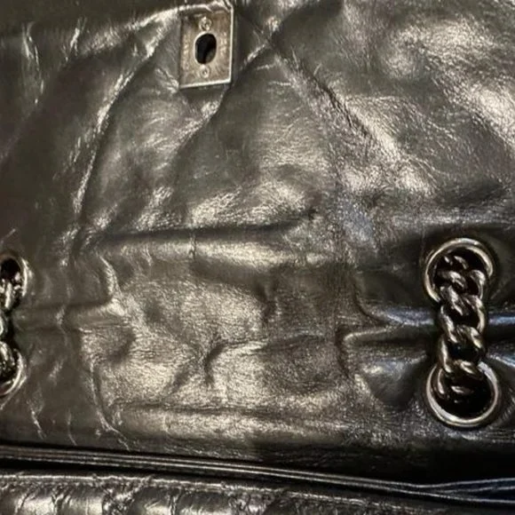 Gorgeous Chanel Black Flap Bag w/silver EUC - Picture 5 of 12